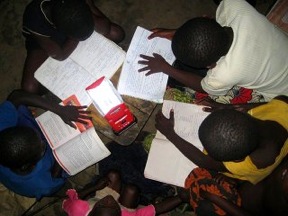 Kids studying